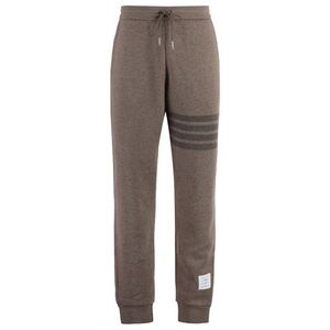 Thom Browne | Brown/Beige Wool Loopback 4-Bar Sweatpants/Joggers (Size 2)